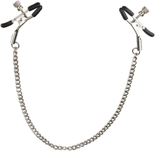Nipple Clips Clamps for Women/Men Adjustable Pressure Breast Clamps Stainless Steel Non Piercing Nipple Rings Decorative Clip for Pleasure Toys