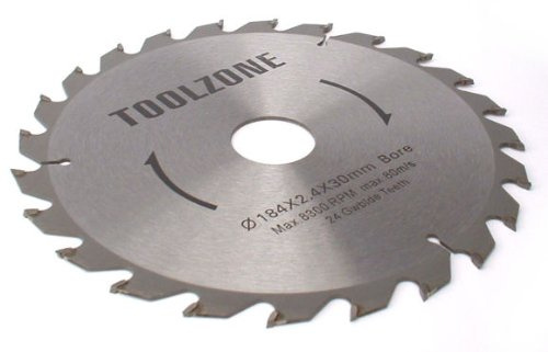 Toolzone sågblad TCT 3 stycken 205 mm med 30 mm hål och spännringar PA024 TTT
