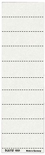 Leitz 19010001 Schildchen (Blanko, Universal Aufkleber, 4-zeilig) 100 Stück weiß