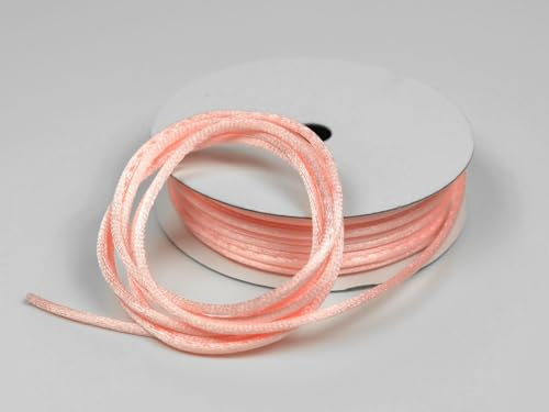 10m Rolle Flechtkordel Satin 2mm (apricot 714) // Satinkordel Kordel Flechtschnur Schmuckschnur Satinschnur Zierkordel Kumihimo