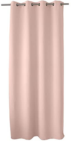 ED ENJOY HOME Rideau Obscurcissant avec Œillets argentés, Vieux Rose, 140x240cm, 100% Polyester, Tissu Certifié Oeko-TEX, Collection Réglisse