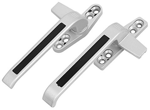 sourcing map Poignée de Fenêtre Verrouillable Poignée Porte Fenêtre Poignet Alliage Zinc 2 Set en 1 vis