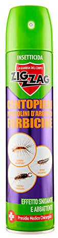 ZIG ZAG Insetticida Spray Centopiedi, Pesciolini D'Argento, Forbicine, 300 Millilitri