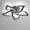Riserva LED Ceiling Light, 60W 6500LM Mordern LED Ceiling Lights Cool White 6500K, Creative Petals Design, Acrylic Chandelier for Living Room Bedroom Dining Room (Dia 60cm)
