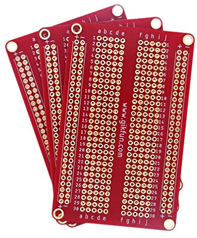 Gikfun 3PCS Solder-able Breadboard Gold Plated Proto Board PCB - Compatible with Arduino, Raspberry Pi, DIY Electronics, Soldering Projects - for Makers, Engineers & Hobbyists GK1022