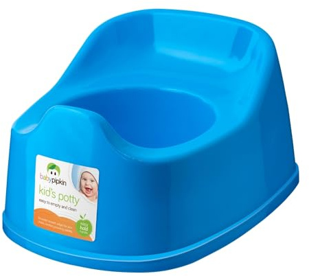 HOMESHOPA Children Training Potty, 1 Pack Blue Kids Toddler Toilet Training Seat, Plastic Travel Potty Chair, Portable Lightweight, Promotes Potty Independence, Easy to Clean & Carry