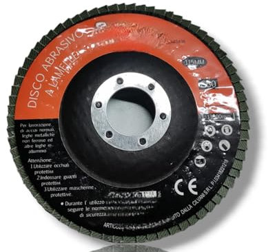 Terryshop74® 3 Dischi Abrasivi Lamellari Grana P100 Ø115 mm per Smerigliatrice Angolare – Disco 115x22 mm per Ferro, Legno e Marmo