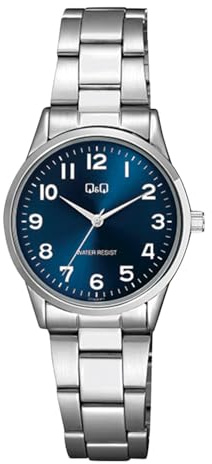 Q & Q - Damen Q&Q dameshorloge met stalen Band - Uhr - Stahl - Silberfarbig - 30 mm