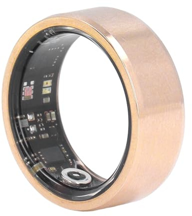 Smart Ring, Health Tracker, Activity Tracker, Pulsmätare, Sleep Recorder Activity Reminder för IOS, Android, IP68 Vattentät, Guld (Storlek 8)