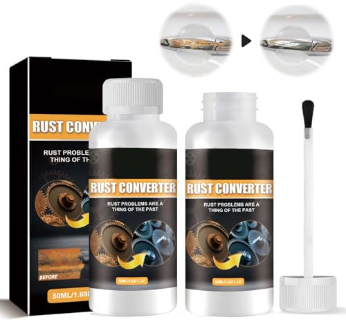 Convertisseur de Rouille, Prévention de la Rouille des Voitures, 2pcs Convertisseur de Rouille et apprêt 2 en 1, Iron Powder Remover for Car for Rims Car Maintenance Cleaning Rust Dissolver