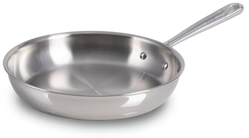 T-Fal Pro Tri-Ply Stainless Steel Fry Pan 10 Inch Induction Cookware, Oven Safe 500F, Fast & Even Heat, Professional Quality & Durability, Frying Pan, Skillet, Cookware, Silver