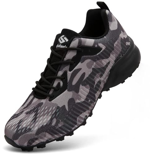 ASOCO DREAM Scarpe da Trail Running Uomo Scarpe da Passeggio Leggero Traspirante Scarpe da Ginnastica Antiscivolo Fitness Running Sneakers,Camuffare,39 EU