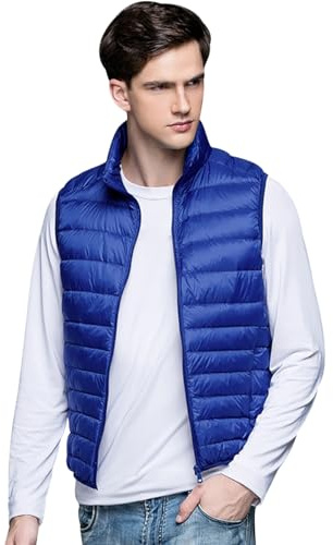 Chaleco Plumas Hombre Ligero Chaleco Plumon Guateado Enguatado sin Mangas Chalecos Acolchados Plumifero Plumífero Ultraligero Chaqueta Abrigo sin Mangas Hombre Tallas Grandes Fino Senderismo XXL