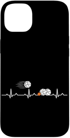 Custodia per iPhone 14 Plus Bocce heartbeat giocatore di bocco Petanque Bocce