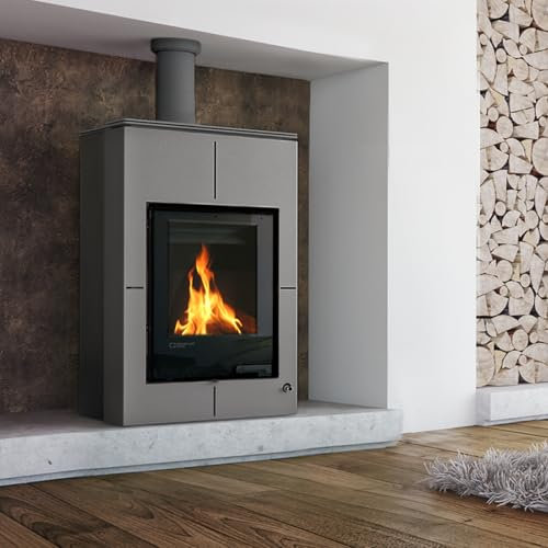 Aquaflam HSF34-047 Vario Saporo Manual Wasserführender Kaminofen Grey 11/7 kW/A