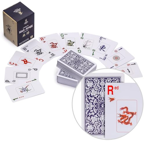 Yellow Mountain Imports American Mah Jongg (Mahjong) Carte da gioco, Indaco - 178 carte Set