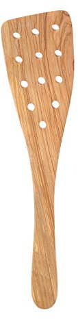 Eddingtons Italiensk stekspade olivträ stekspade med hål 31,8 cm (12,5 tum) 12,5 tum, pierced brun