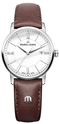 Maurice Lacroix Damen Analog Quarz Uhr mit Leder Armband EL1094-SS001-110-1