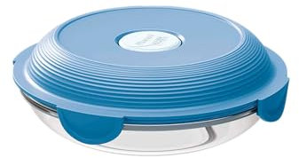 Maped PICNIK - Glas-Lunch-Teller, Frischhalte-Dose CONCEPT, mikrowellengeeignet, 700 ml - storm blue
