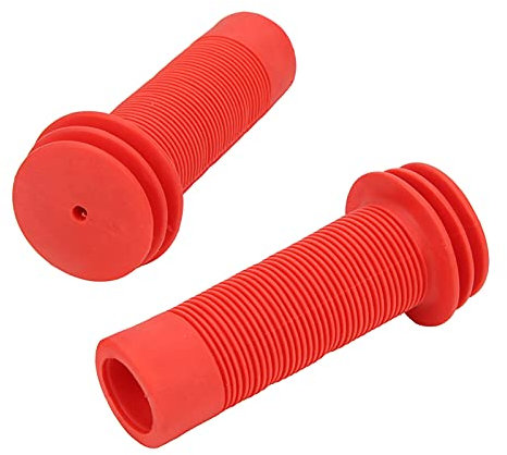Nimomo 1 Paar Kinderfahrradgriff Praktisches ultraleichtes Gummi Kinderfahrrad Anti-Rutsch-Lenkergriffabdeckung Zubehör für Kinderfahrrad(rot)