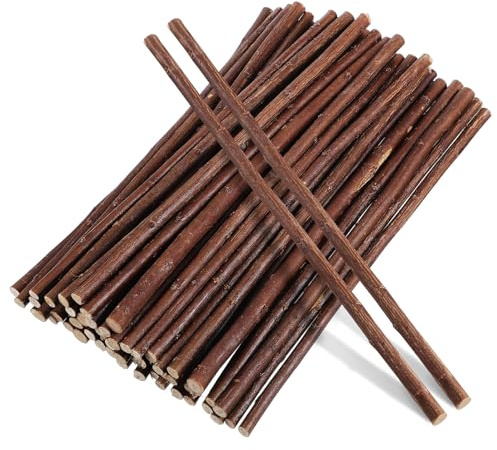 SEWACC 50pcs Long Wood Log Sticks, Natural Twigs Sticks Wood Craft s Log s Twigs for Crafts Wedding Decor Photo Props
