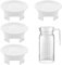 4 PACK Water Pitcher Lids, Pitcher Lids Plastic Dust-Proof Splash Resistant Stoppers Covers, Beverage Serveware, for Beverage Carafe Glass Pouring Pitcher