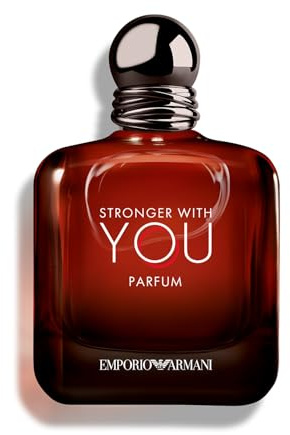 Armani Beauty - Stronger with You - Parfum - Cologne for Men - Woody & Ambery Fragrance - Rum, Bergamot, Lavendar, Cedarwood, and Vanilla Notes - 3.4 Fl Oz