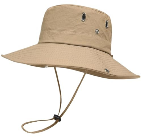 COYUN 1 pcs Sonnenhut Herren, Unisex Sonnenhut, Outdoor Safari Hut Damen, Breite Krempe Sommerhut Herren, Faltbar Wanderhut, Outdoor Hut, Sonnenschutz Huts Buschhut Anglerhut Gartenhut