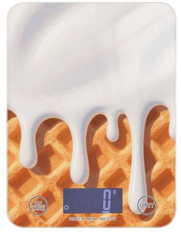 Khaki Ice Cream Plaid Panettieri Scala Alimentare per Cucina 12 lb/1 oz, 5kg/5g Bilancia da cucina in grammi con 4 Unità per (Utente) (Utente) báscula para cocina