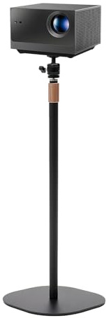 TTISJHK Support de projecteur réglable en hauteur de 65 à 120 cm, pivotant à 360° et inclinable à 90 ° avec pied en métal stable, support universel pour home cinéma, bureau et présentations