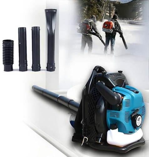 CUTANGELAR Soffiatore Foglie A Benzina 4 Tempi 125cc, Con Potente Flusso D'Aria E Basso Consumo Di Carburante, Ideale Per La Cura Del Prato, Del Giardino E La Pulizia Delle Strade(Blue)