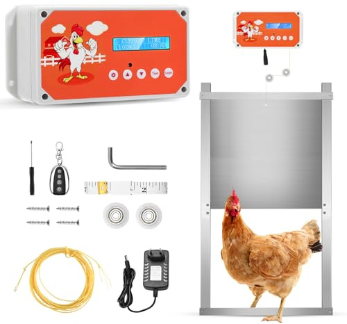 Couleeur - Puerta eléctrica para gallinero con temporizador, 3 kg