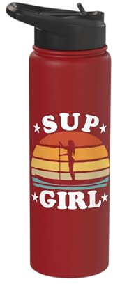 SUP Girl Stand-up Paddling Paddle Board Water Sports Women's Stainless Steel Insulated Water Bottle