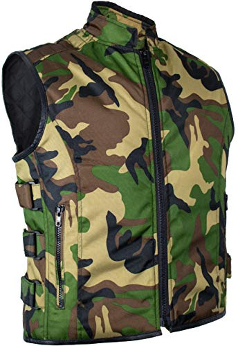 MDM Camouflage bikerväst, textil bikerväst