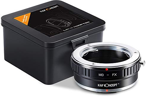 K&F CONCEPT Adaptador de Objetivo Minolta MD/MC-FX,Anillo Adaptador de Montura Lente Compatible con Objetivos Minolta MD/MC a Cuerpo de Cámara Fujifilm X Mount Fuji XT2 XT20 XE3 XT1 X-T2