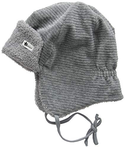 Sterntaler Fliegermütze für Jungen mit Bindebändern, Alter: ab 9-12 Monate, Größe: 47, Grau (Eisengrau)