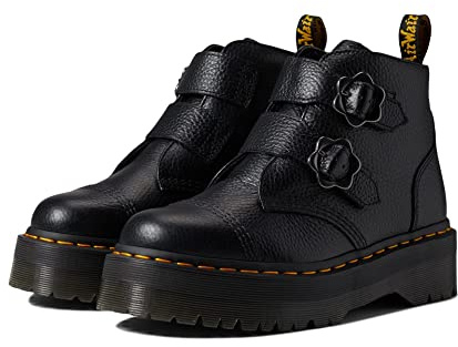 Dr. Martens Devon Flower, Black Milled Nappa, 6 UK