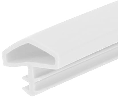 Junta para puerta, 5m/10m/30m 12mm junta para puerta interior, junta de goma TPE banda selladora marco, junta de tope de puerta, junta de marco para puertas, ventanas (Blanco, 10M)