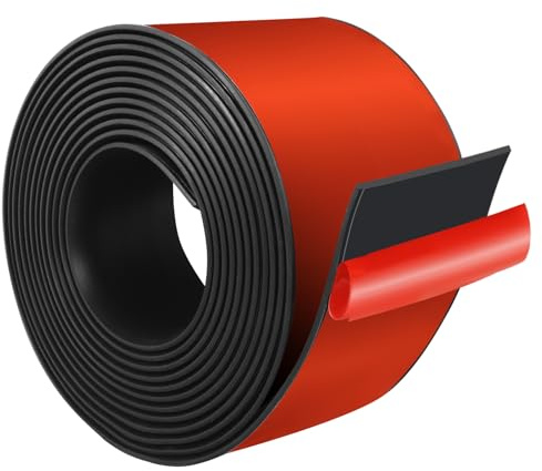 Rubber Strip Self Adhesive Neoprene Rubber Sheet 50mm(W) x2mm(T) x3m(L) Solid Neoprene Sealing Roll for DIY, Washers, Crafts, Pads, Flooring Protection, Supports, Leveling, Weather Seal