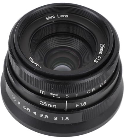 Objectif Portrait 25 Mm F1.8, Objectif Portrait Plein Format à Mise au Point Manuelle pour Appareils Photo à Monture FX, pour XA1, X A10, XA2, X A3, X T1, X T10, X T2, X T20, X