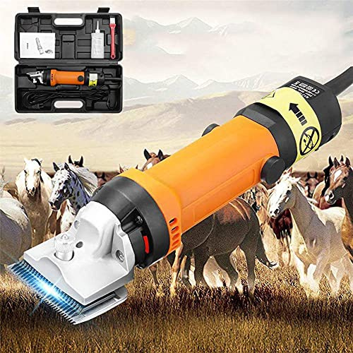 Profesional Maquina de Esquilar para Caballo, 690W Caballo Shears Electric Clippers, Sheep Shears Shears Shears Peluquería para peletería de ganadería de granja, 6 dientes
