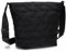Zwei Damen Puffer Tasche Cleo CL90 gesteppte große Umhängetasche, Stepp-Schultertasche, ultraleicht, wasserabweisend, robust, abnehmbarer und verstellbarer Schultergurt (black)