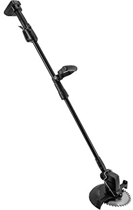 Cordless Lawn Edger Grass Trimmer Cutter 120 * 30 cm Adjustable Head Handle Rechargeable Hand Push Lawnmower Black Wheeled Lawn Mower for Garden