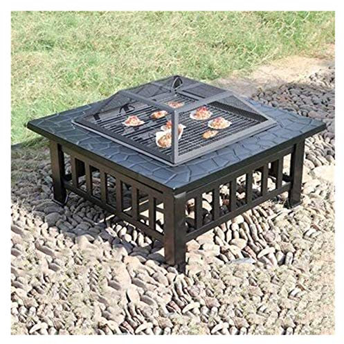Pozos de fuego para exteriores, fogatas de leña para exteriores, calentador de cuenco de fuego multifuncional para terraza y jardín, parrilla de barbacoa para patio trasero, jardín, camping, picnic