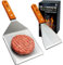 Ultimate Grillspachtel 2er Set - Robuste Edelstahl-Grillpfanne & Grillspatel mit extra breiter Oberfläche, perfekt für Gusseisen-Bratpfannen, Grillkochen und BBQ Flipping