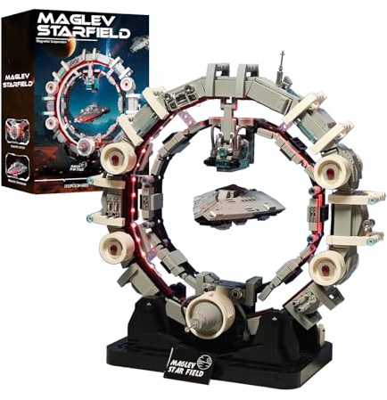 muuchuu Kit per la costruzione di veicoli spaziali magnetici galleggianti per adulti, modello di giocattolo con luce, decorazione per ufficio a casa, regalo da collezione per gli appassionati di