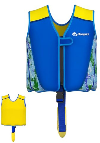 Gilet de Natation pour Enfants,Gilet Natation Enfant Certifié TÜV,Gilet Natation bébé Aide à la Flottaison Réglable à 8 Panneaux,Gilet de Flottaison pour Tout-Petits en Néoprène