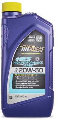Royal Purple (36250-6PK HPS 20W-50 Synthetic Motor Oil with Synerlec Additive Technology - 1 Quart, (Case of 6)