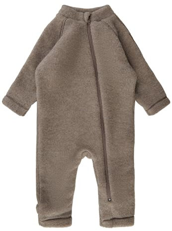 Mikk-line WALKOVERALL 56 Melange Denver | Wollwalk Overall für Baby und Kleinkind | Schlafanzug Aus Wolle | 95% Wolle - 100% Mulesingfrei Merinowolle | Ohne Füße