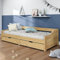 Hommdiy Tagesbett mit 2 Schubladen iRun Jugendbett Kinderbett 90x200 cm Massivholz Kiefer